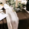 Badaboum Ruban Effiloch Mousseline Amour Blanc Et Or