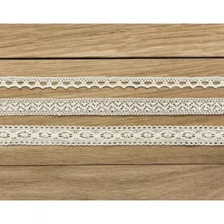 Clearance Ruban En Dentelle Ivoire Assortis X 3 Pi Ces Theme Dentelle