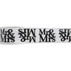 Badaboum Ruban En Satin Mr Mrs 40Mm X 5 M Tres