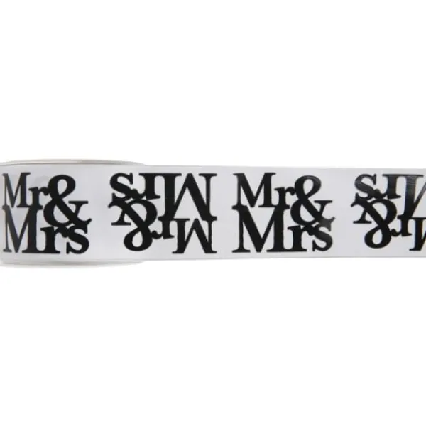 Badaboum Ruban En Satin Mr Mrs 40Mm X 5 M Tres