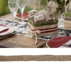 Ruban Jute Pas Cher 10Mm X 5 M Tres Theme Jute