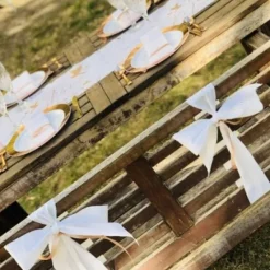 Badaboum Ruban Mariage 8Cm X 20M En Lin Blanc