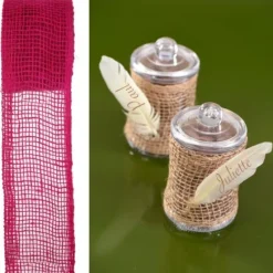 Best Ruban Mariage En Jute Fuchsia 70Mm Theme Jute