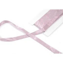Badaboum Ruban Satin Rose Avec Coeur Paillet