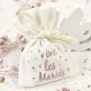 Badaboum Sac A Dragees Coton Vive Les Mari S Rose Gold X 4