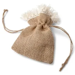 Hot Sac Drag Es Jute Avec Franges X 5 Pi Ces Theme Jute