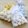 Badaboum Sac Dragees Organza Blanc Pas Cher X 10 Pi Ces