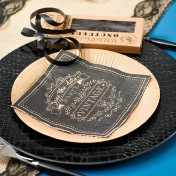 Badaboum Serviette De Table En Papier Vintage Kraft X 20 Pi Ces