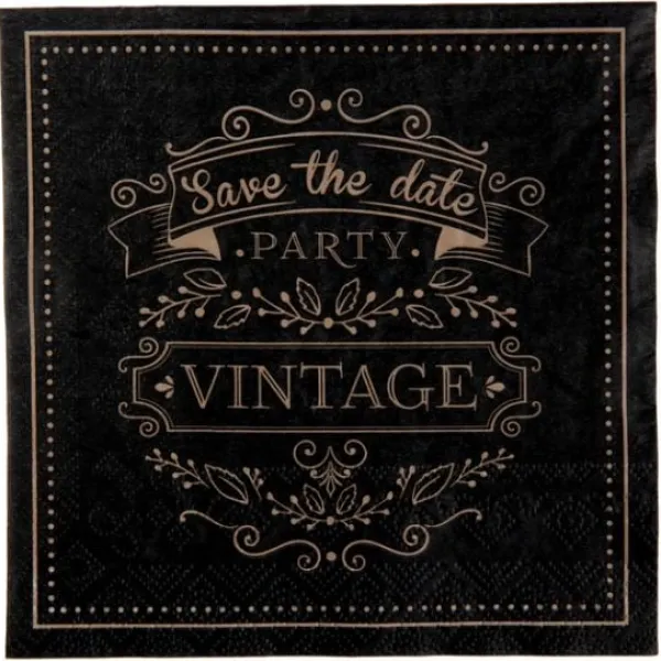 Badaboum Serviette De Table En Papier Vintage Kraft X 20 Pi Ces