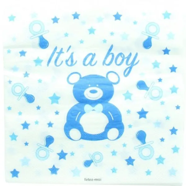 Sale Serviette En Papier Baby Shower Gar On X 20 Pi Ces Theme D Co Baby Shower