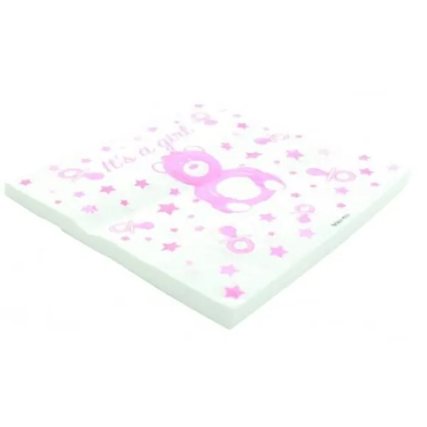 Clearance Serviette En Papier Baby Shower Fille X 20 Pi Ces Theme D Co Baby Shower