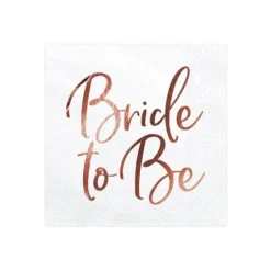 Badaboum Serviette En Papier Bride To Be Rose Gold
