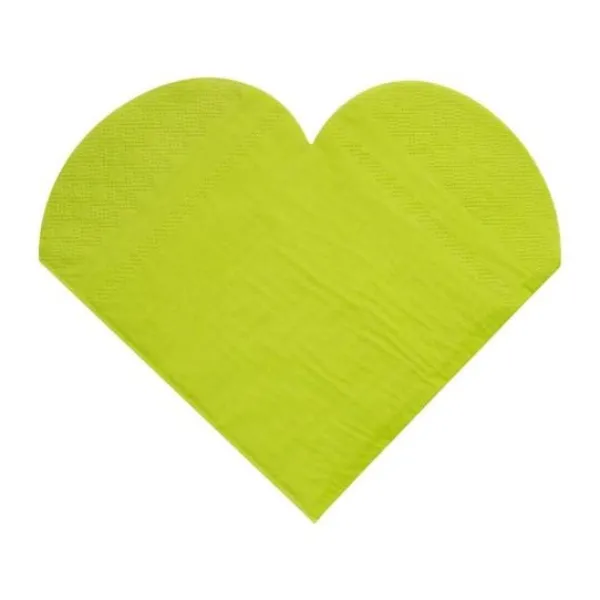 Badaboum Serviette En Papier Coeur Vert Anis X20
