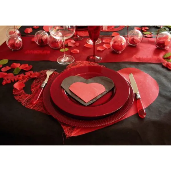 Badaboum Serviette En Papier Coeur Vert Anis X20