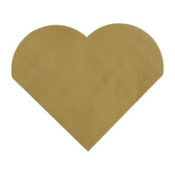 Badaboum Serviette En Papier Coeur Or X20