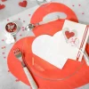 Badaboum Serviette En Papier Coeur Blanc X20