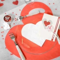 Badaboum Serviette En Papier Coeur Blanc X20