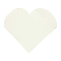 Badaboum Serviette En Papier Coeur Blanc X20