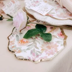 Best Serviette En Papier Theme Dahlia Blanc Et Pastel X 16 Pi Ces Theme Deco Pastel