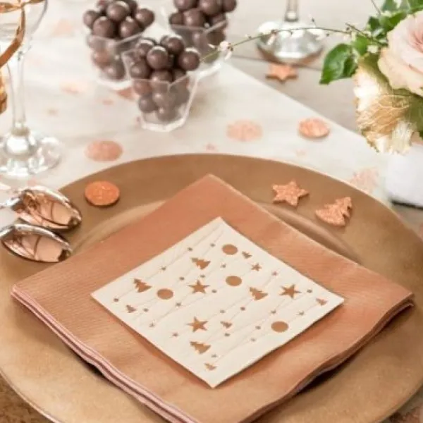 Badaboum Serviette En Papier Voie Seche Rose Gold X 25 Pi Ces
