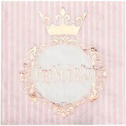 Hot Serviettes En Papier Anniversaire Princesse 25Cm X20 Pi Ces Theme Deco Princesse