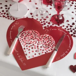 Badaboum Serviettes En Papier Coeur Rouge 33Cm X10 Pi Ces