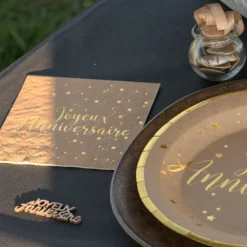Best Serviettes En Papier Joyeux Anniversaire Kraft 25 Cm X20 Pi Ces Theme Joyeux Anniversaire