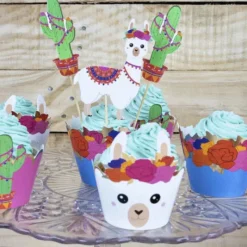 Clearance Set De 3 Cake Toppers Baby Lama Theme D Co Baby Shower