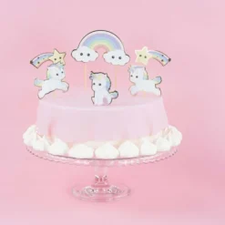 Clearance Set De 6 D Coration G Teaux Baby Licorne Theme D Co Baby Shower