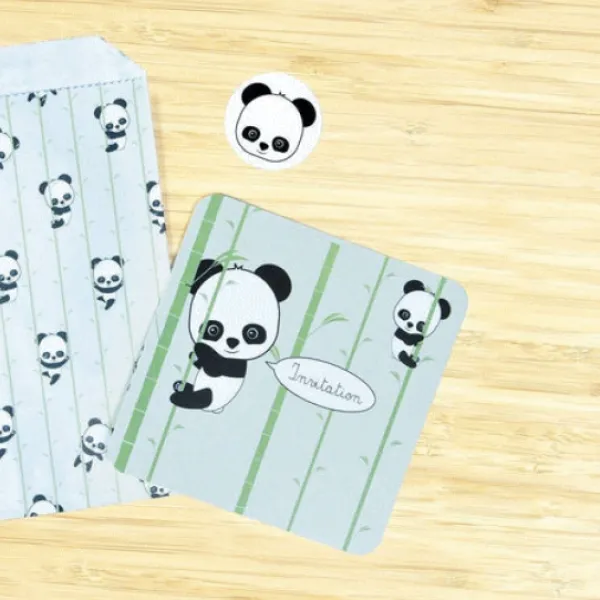 Clearance Set De 8 Invitation Baby Panda Theme D Co Baby Shower