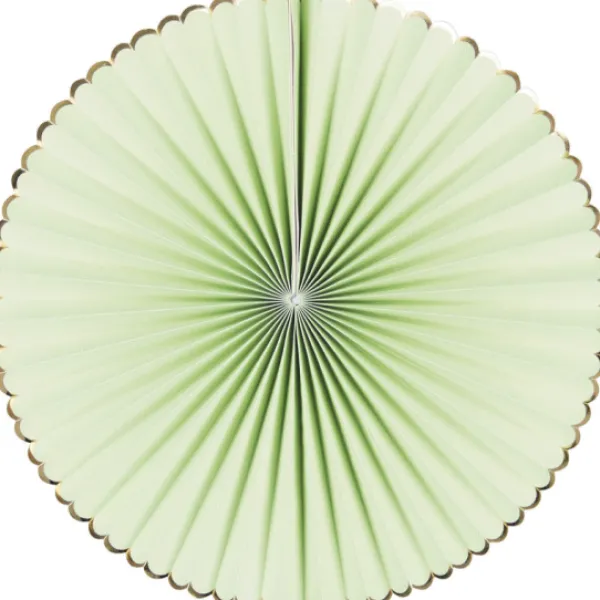 Sale Set De 3 Ventails Vert Pastel Et Or Theme Deco Pastel