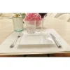 Badaboum Set De Table Carre En Lin Blanc X 10 Pi Ces