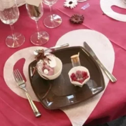 Badaboum Set De Table Coeur Blanc X50
