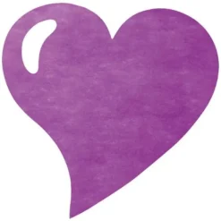Badaboum Set De Table Coeur En Tissu Intisse Prune X 50 Pi Ces