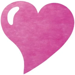 Badaboum Set De Table Coeur Fuchsia X50