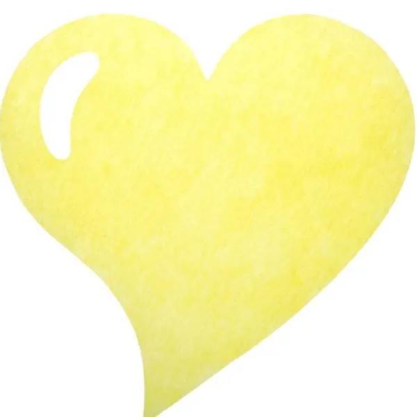 Badaboum Set De Table Coeur Pas Cher Jaune X 50 Pi Ces