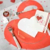 Badaboum Set De Table Coeur Rouge X50
