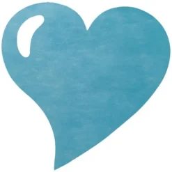Badaboum Set De Table Coeur Turquoise X50