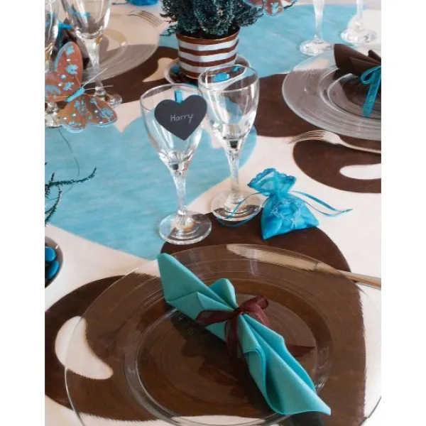 Badaboum Set De Table Coeur Vert Anis X50