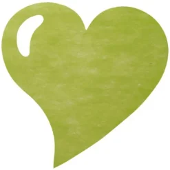 Badaboum Set De Table Coeur Vert Anis X50