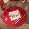 Badaboum Set De Table Festonn Rouge X 6 Pi Ces