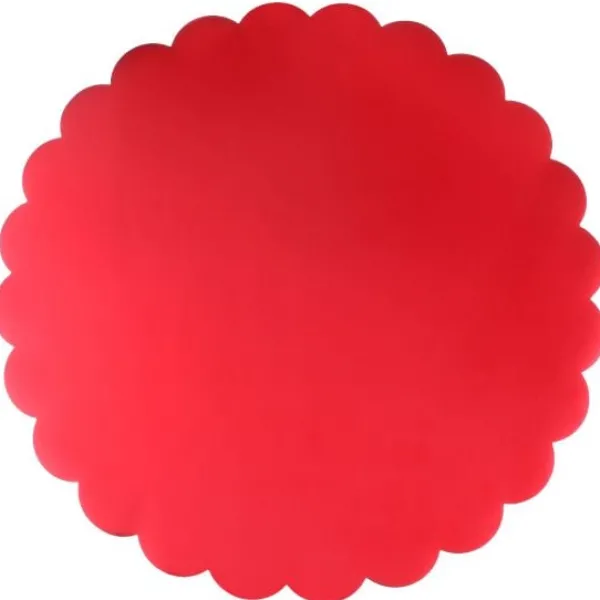 Badaboum Set De Table Festonn Rouge X 6 Pi Ces
