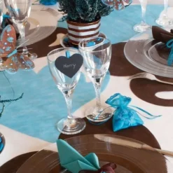 Badaboum Set De Table Jetable Coeur Bleu Ciel X 50 Pi Ces