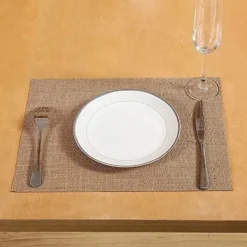 New Set De Table Jute Naturel Rectangle X 10 Pi Ces Theme Jute