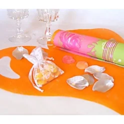 Badaboum Set De Table Mariage Coeur Orange X 50 Pc