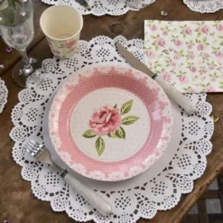 Set De Table Mariage Dentelle Blanc X 10 Pi Ces Theme Cinema