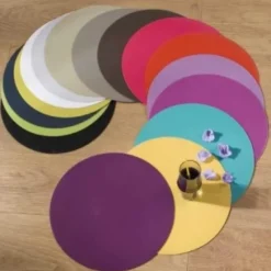 Badaboum Set De Table Rond Framboise 35 Cm