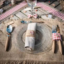 Best Set De Table Toile De Jute Effil E Theme Jute