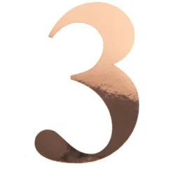 Badaboum Sticker Chiffre 3 Rose Gold
