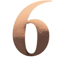 Badaboum Sticker Chiffre 6 Rose Gold